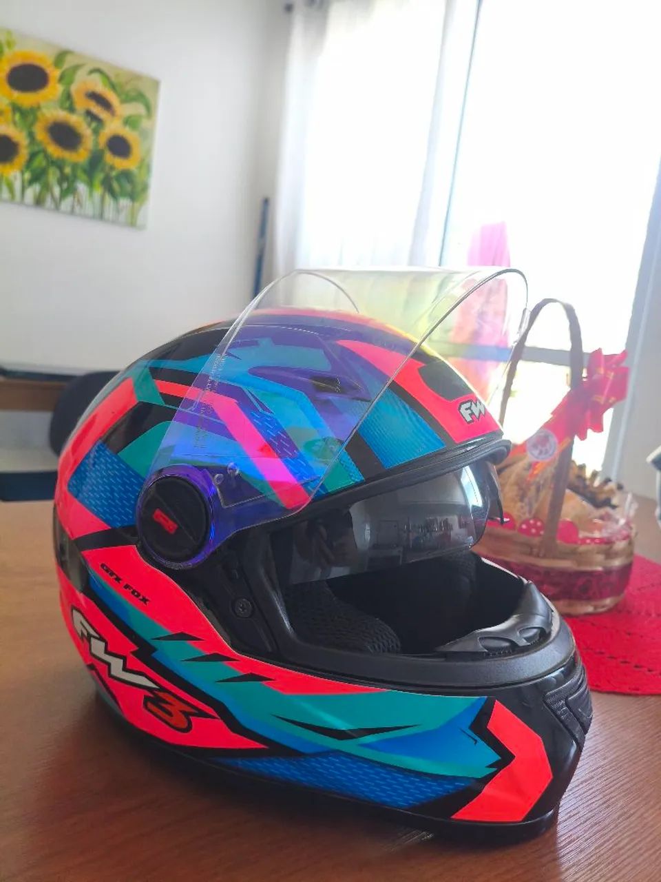 Capacete Fw3 com óculos interno - Foto 2