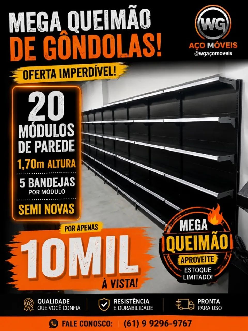 gondola seminova 20 modulos 