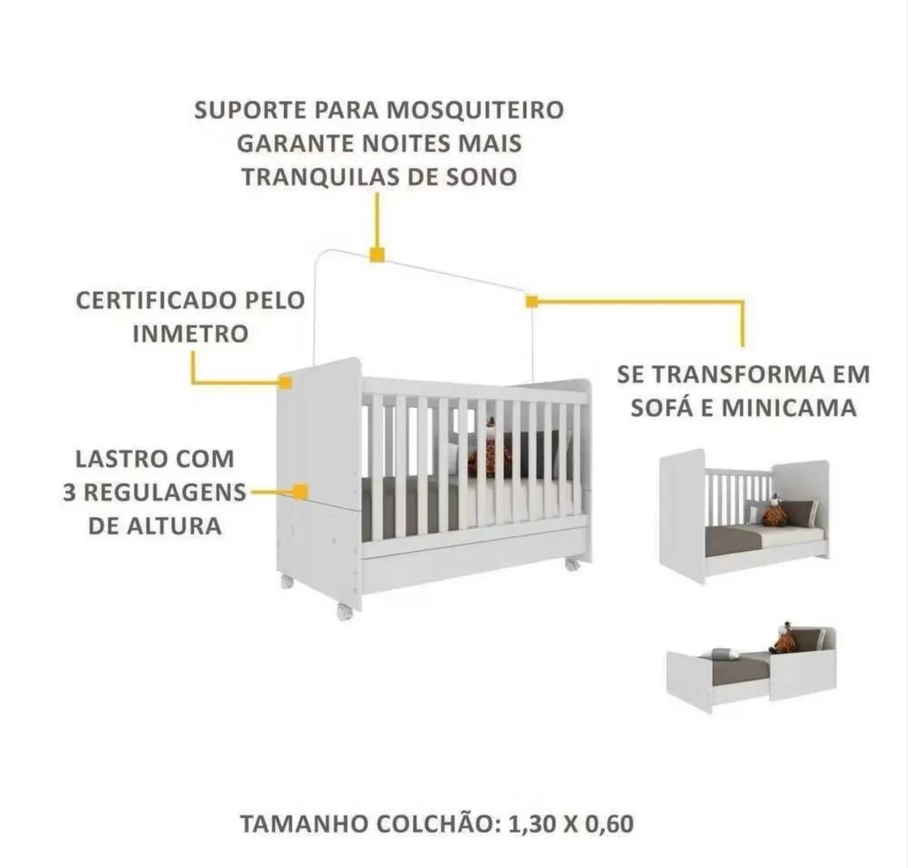 Berço 3 em 1 - Foto 3