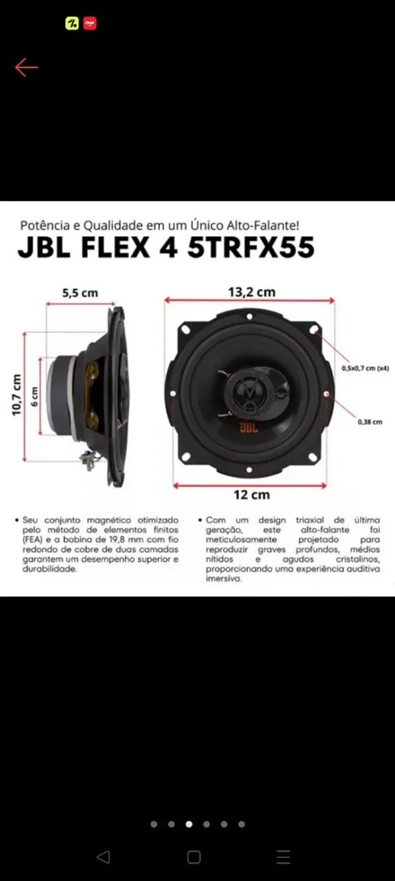 Fone JBL original um par 2 fone de 5  - Foto 2