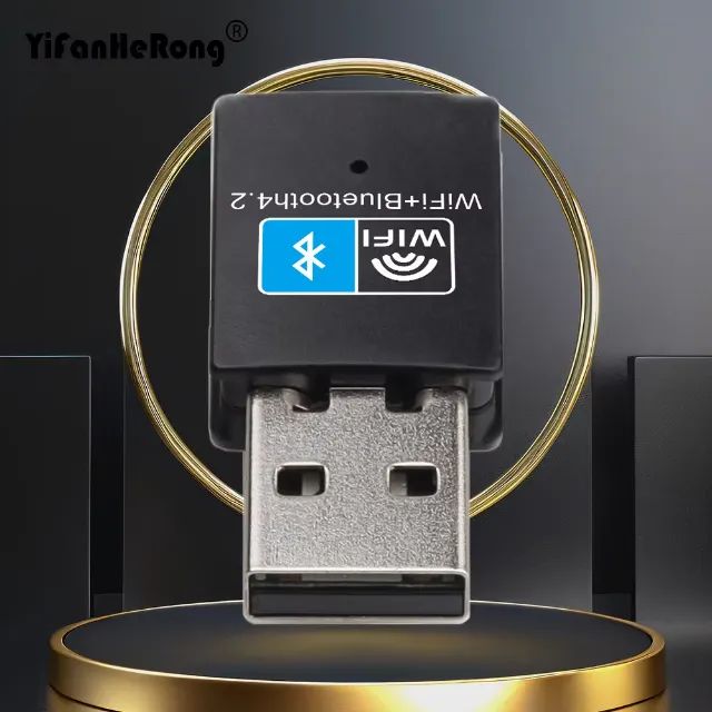Adaptador WiFi 2 em 1 USB com Bluetooth e WiFi de 150Mbps, Placa de Rede 2.4Ghz