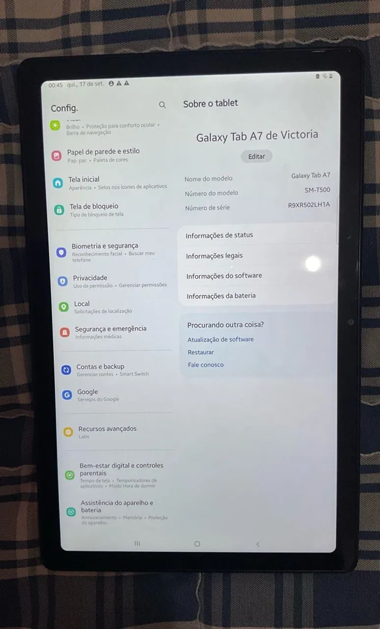 tablet samsung galaxy tab a7 64gb cinza - Foto 3