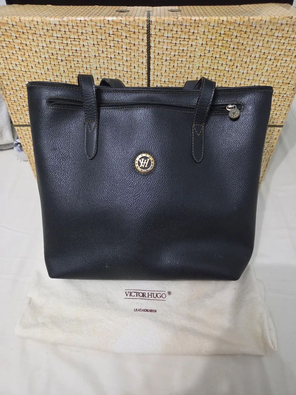 Bolsa de couro - Victor Hugo 