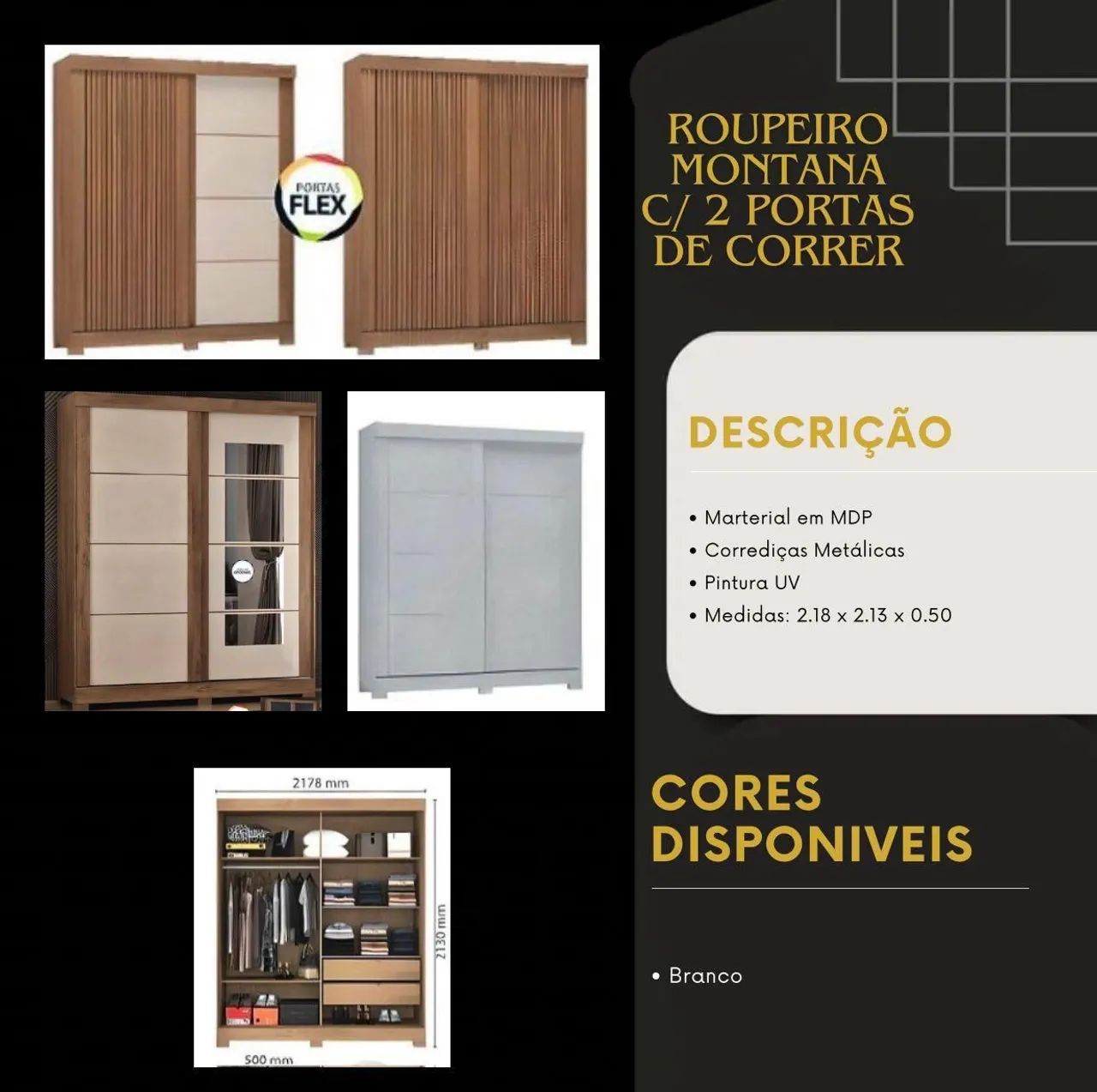 Guarda roupa porta de correr 