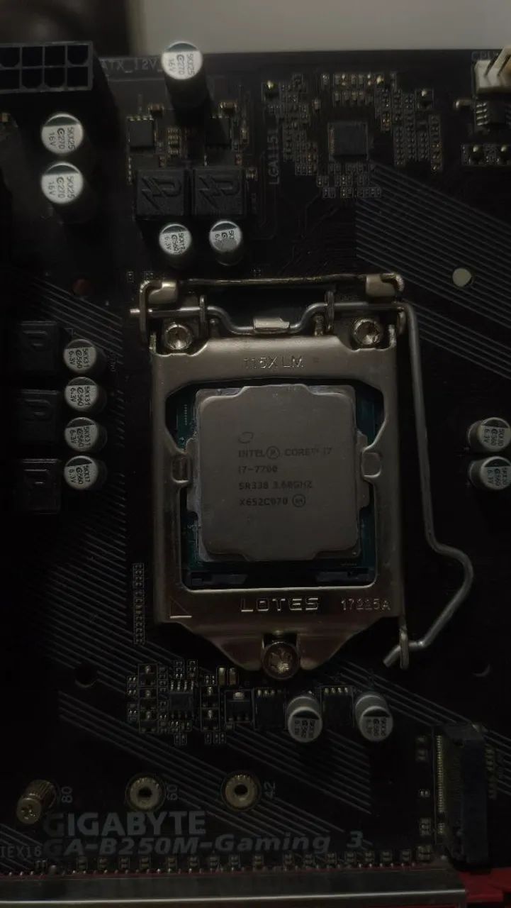 Kit Intel i7 7700 + placa mãe b250m gaming + cooler padrão Intel  - Foto 3