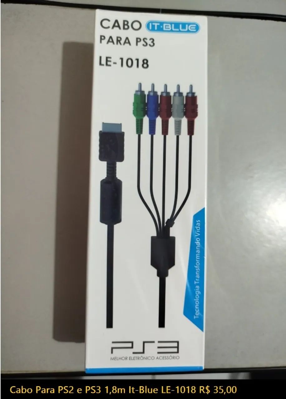 Cabo Para PS2 e PS3 1,8m It-Blue LE-1018
