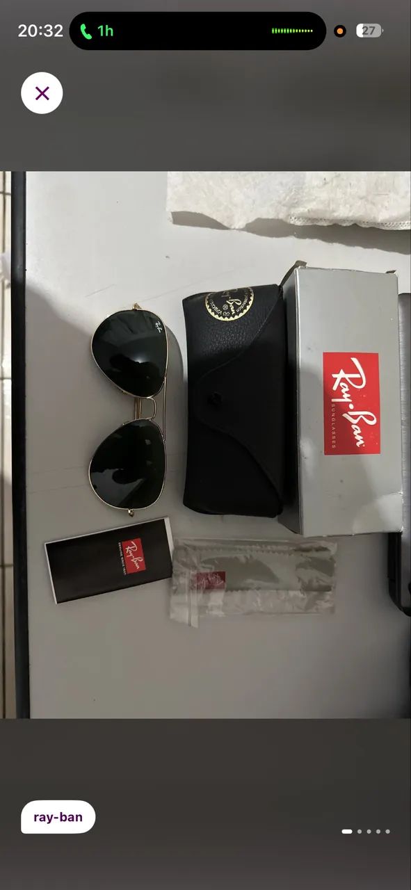 Óculos rayban aviador original  - Foto 5