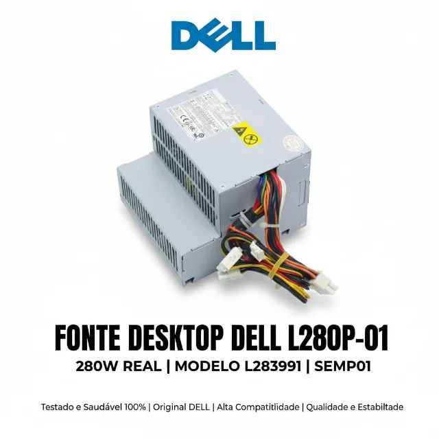 FONTE DESKTOP DELL L280P-01 280W REAL - ORIGINAL