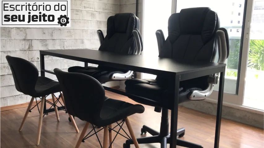 Mesa de Escritório 1,80m NOVA Estilo Industrial Multiuso Computador Gamer Notebook Office