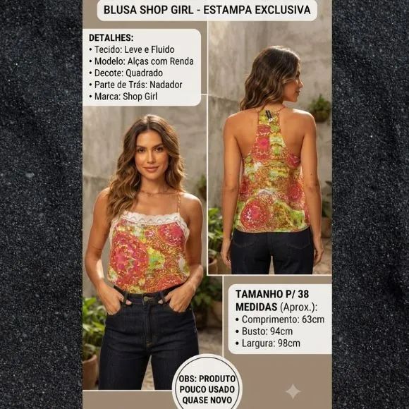Blusa em Tecido.