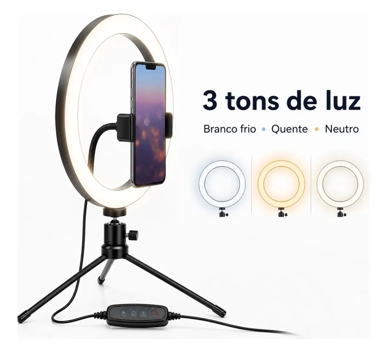Ring Light 12? LED 18W para Celular - Foto 3