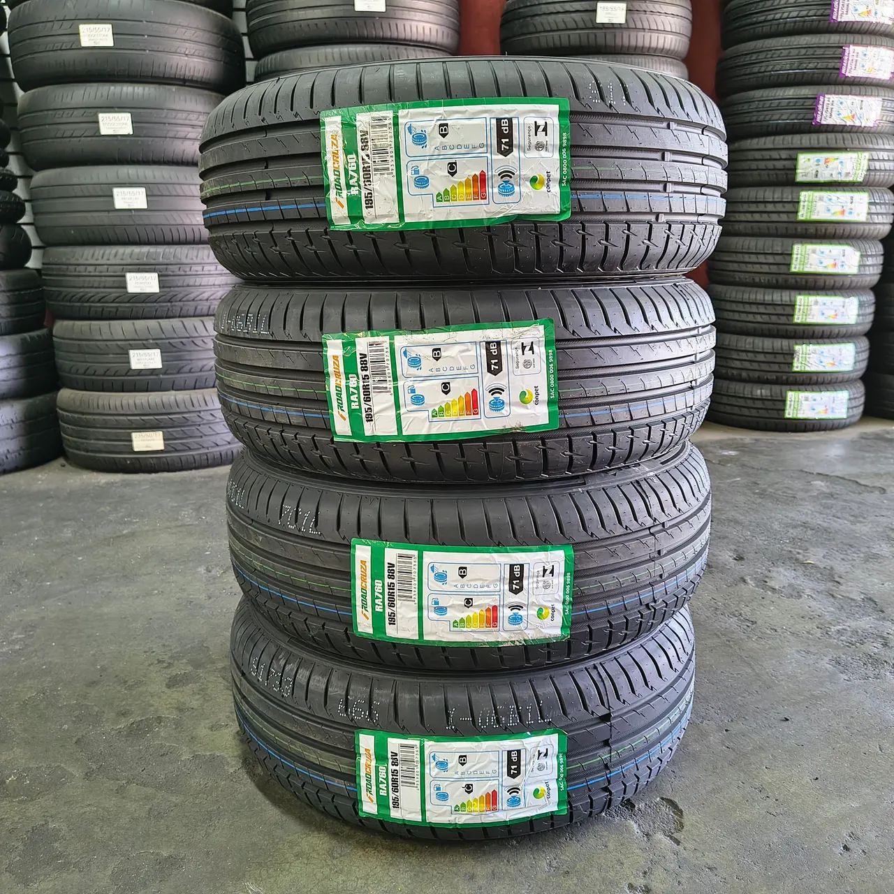 Pneu 195/60/15 Roadcruza - Novos (4 pneus) - Peças para carros