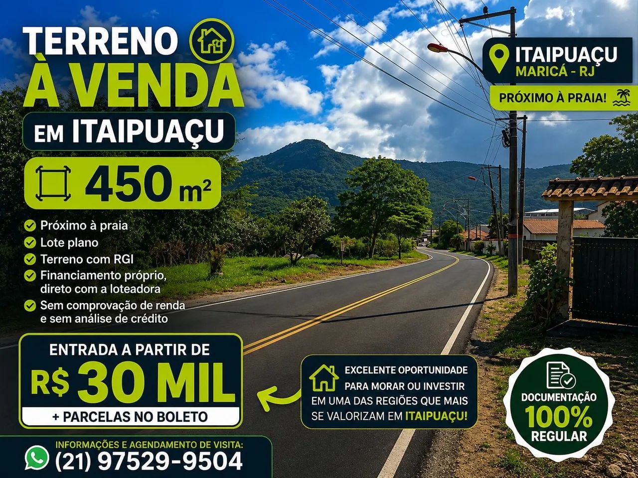 TERRENOS FINANCIADOS ITAIPUAÇU SENTIDO PRAIA  - Foto 10