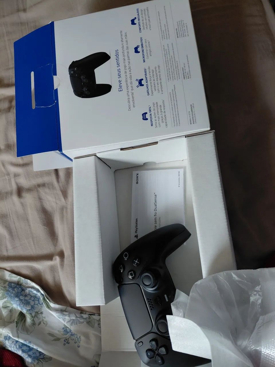 Controle PS5 Dual Sense Preto na Caixa - Foto 4