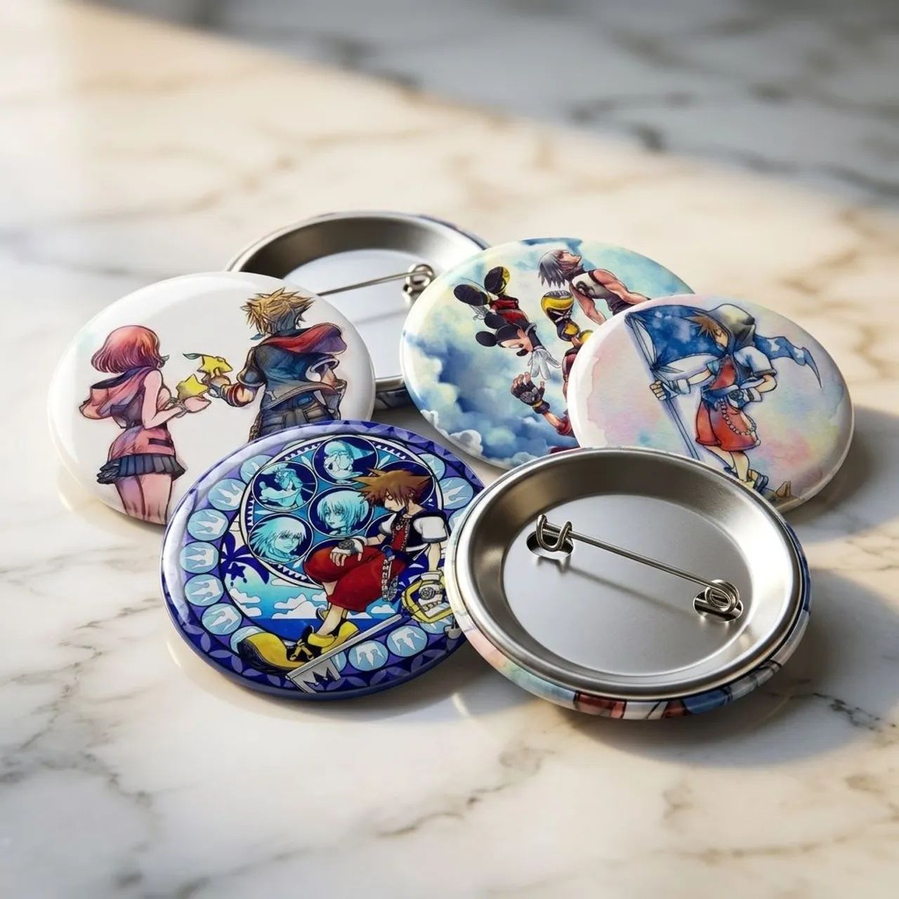 Kit 4 bottons kingdom hearts 32mm