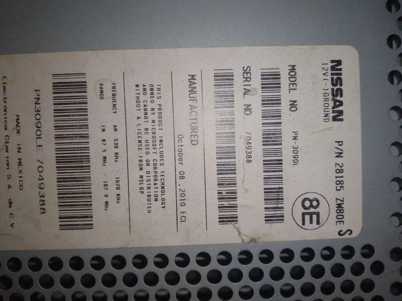 Radio CD original da Nissan - Foto 3