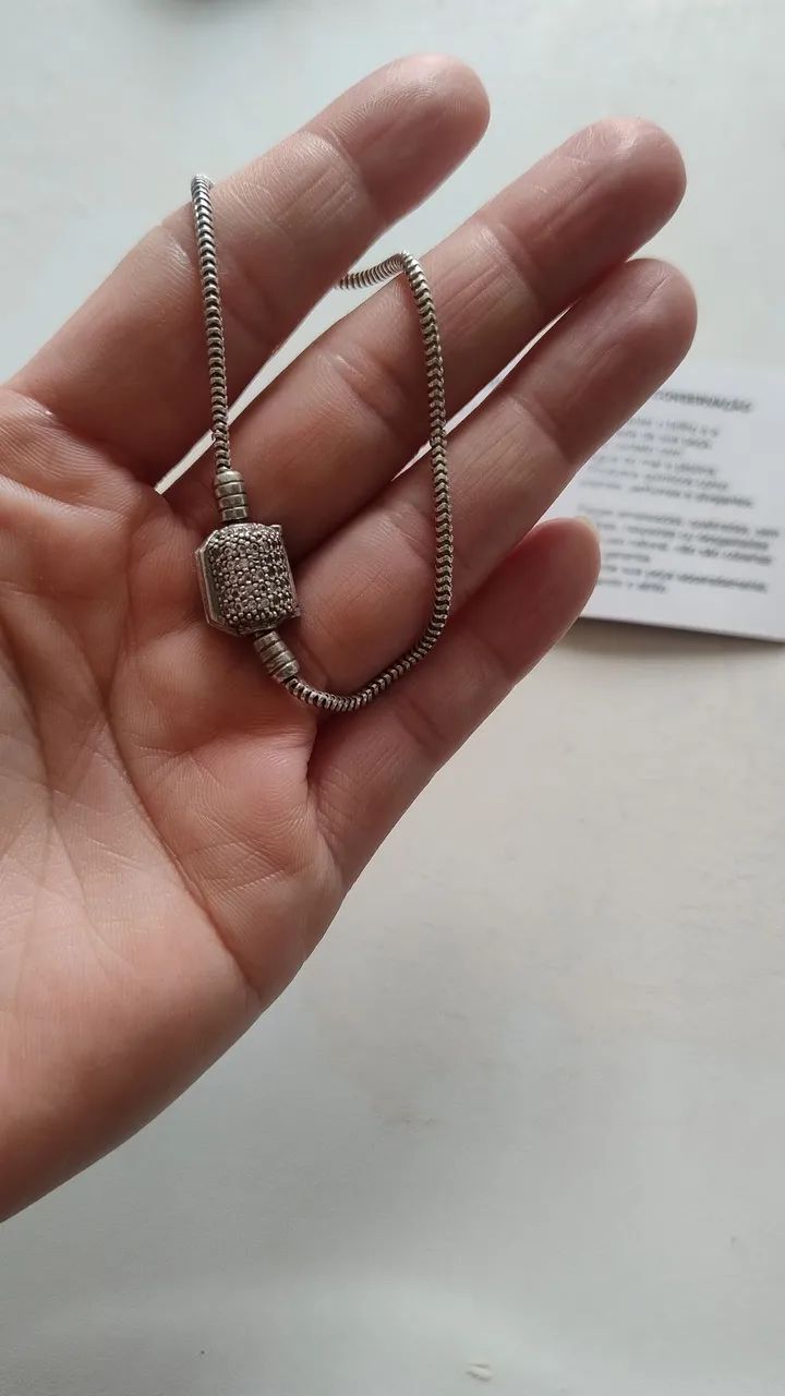Pulseira de berloque em prata 925 
