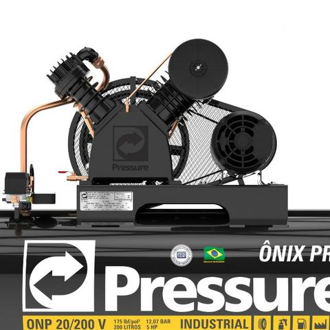 Compressor 20P 200L 140LBS Onix Pro c/motor Trif Pressure - Foto 2