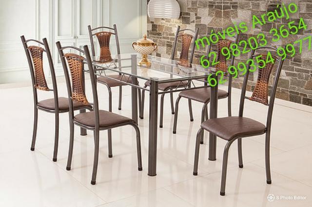 Mesa madmelos 6 cadeiras zap 62 99354-9977