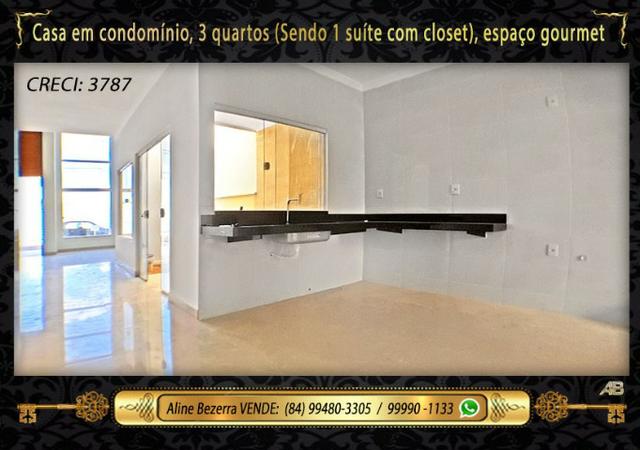 Casa no condomínio central park, suíte com closet, espaço gourmet, sombra confira - Foto 8