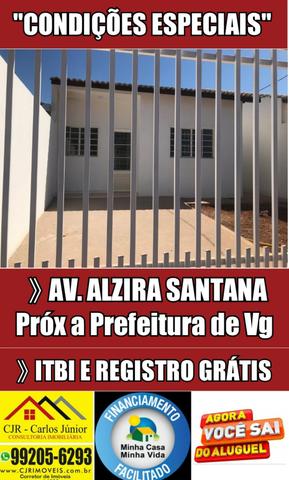 Casa NOVA pronta para financiar. 5 minutos da Prefeitura de VG