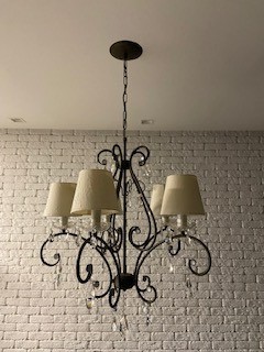 Lustre de ferro com cristais - Foto 2