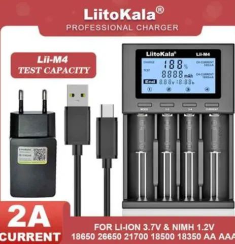 Liitolaka lii-M4 carregador de pilhas e bateria recarregável profissional 