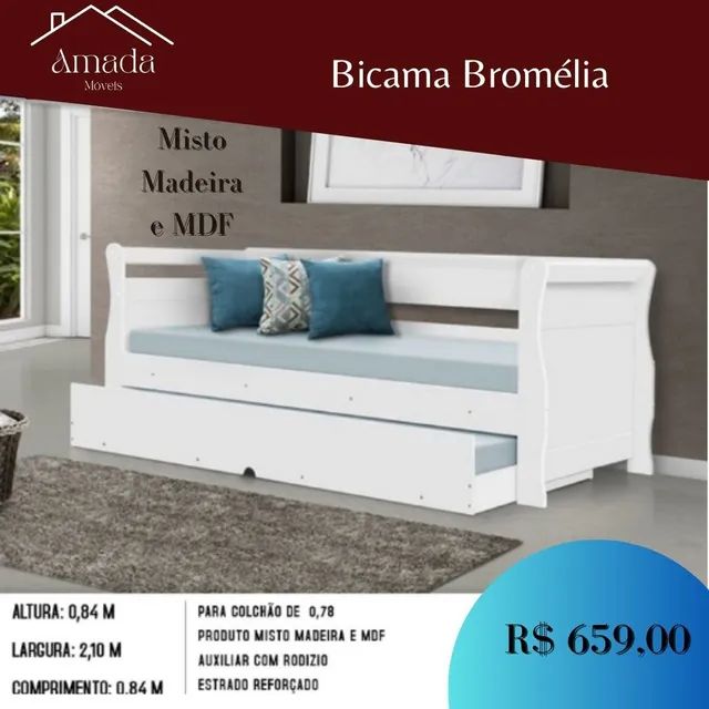 Bicama Luara MDF , Entrega  em 3 dias  - Foto 4