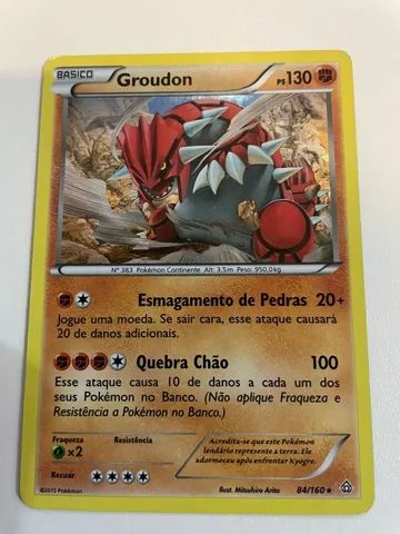 Cartas Pokémon Lendários Groudon + Kyogre
