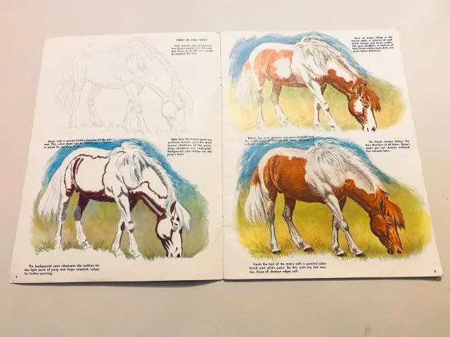 Coleção de 4 Revistas de Como Desenhar e Pintar usadas, em inglês Ver Desc - Foto 2