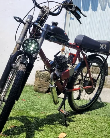 Bicicleta Motorizada 80cc 2 tempos com quadro de Aço Hi-Ten