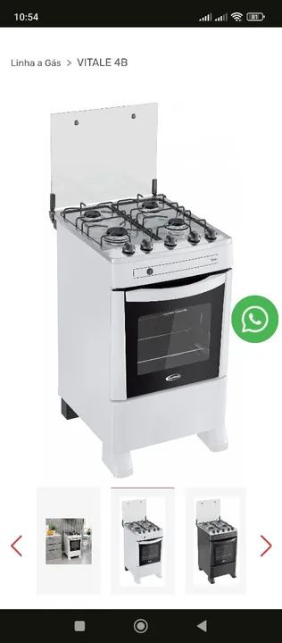 FOGÃO 4 BOCAS AUTOMÁTICO NOVO 