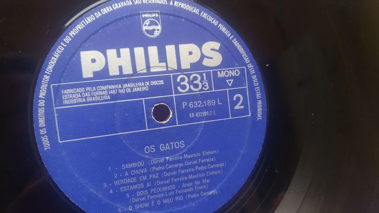 Disco de Vinil Os Gatos - Philips, Mono, com Durval Ferreira. - Foto 5