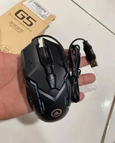 Mouse G5 Wirede Mecânico Brilhante,Botão 6D