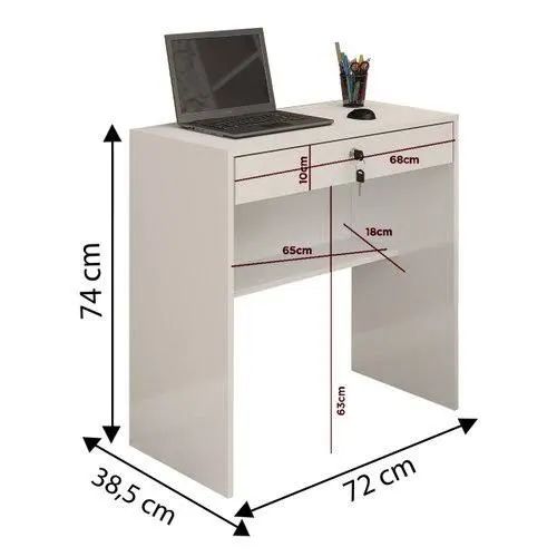 Escrivaninha com 1 Gaveta com Chave  - Foto 2