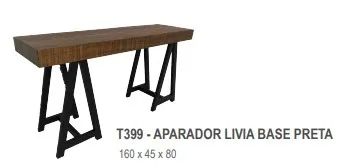 Aparador cavalete em madeira maciça | T399 - Foto 3