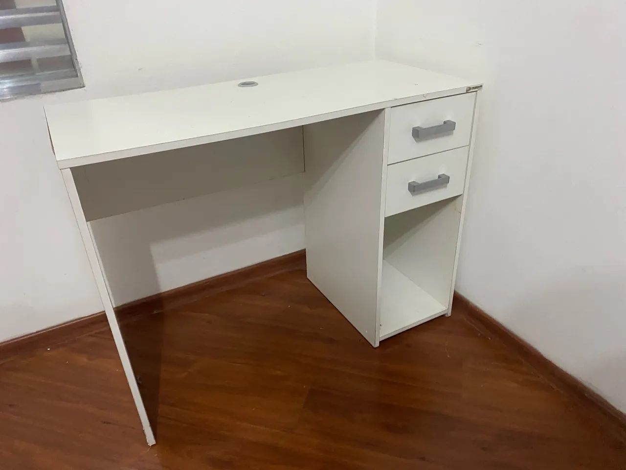 Escrivaninha Branca com 2 Gavetas - Foto 2