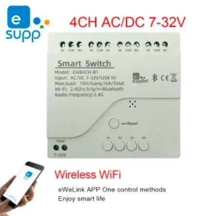 Casa Inteligente 4ch Pro Wifi E Rf 433mhz Ewelink Dc 7 a 32V COD-AM480  - Foto 2