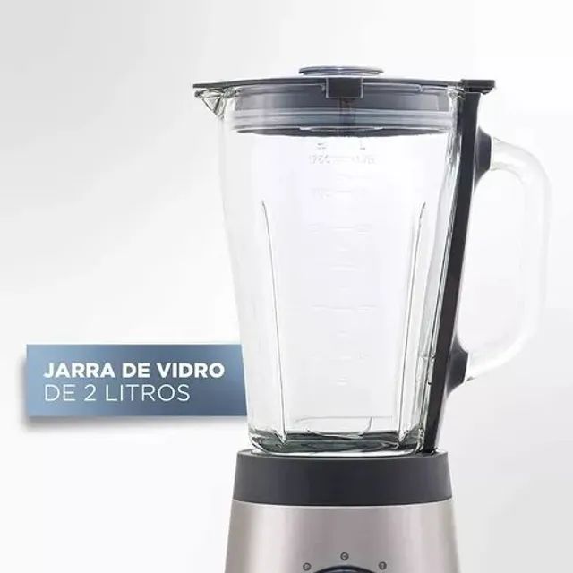 Liquidificador Black + Decker L7000g Inox Jarra De Vidro 700w 2l - Foto 3