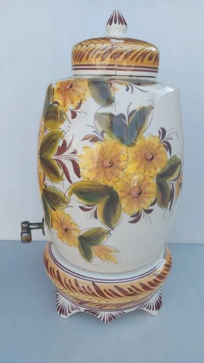 Filtro talha em porcelana pintado a mão Leia a descrição  - Foto 2