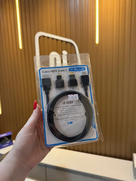 Cabo Hdmi + Adaptadores Micro e Mini Hdmi