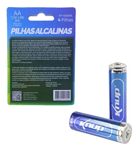 Pilha Alcalina Knup 1.5v -lr06 Kp4900aa 2un