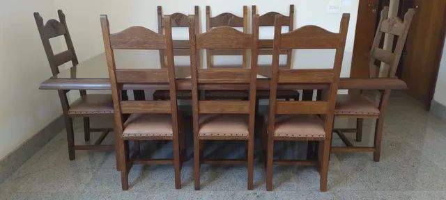 Conjunto de mesa em sucupira com 8 cadeiras - Foto 2