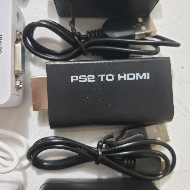 Vários modelos de adaptadores hdmi x vga, rca x vga, vga x hdmi, rca x hdmi, e adap ps2. - Foto 3