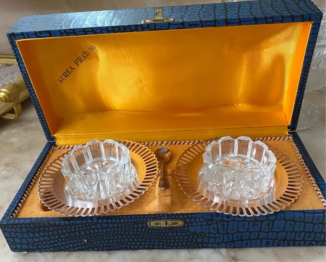 Conjunto de Saleiro e Pimenteiro em Cristal com Caixa de Luxo - Foto 3