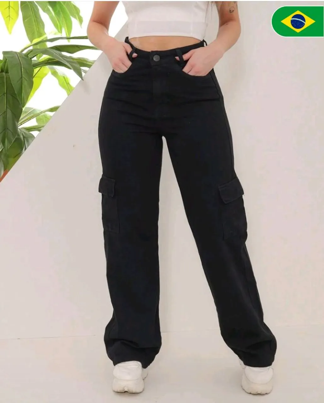 Calça Cargo Preta - Estilo e Conforto