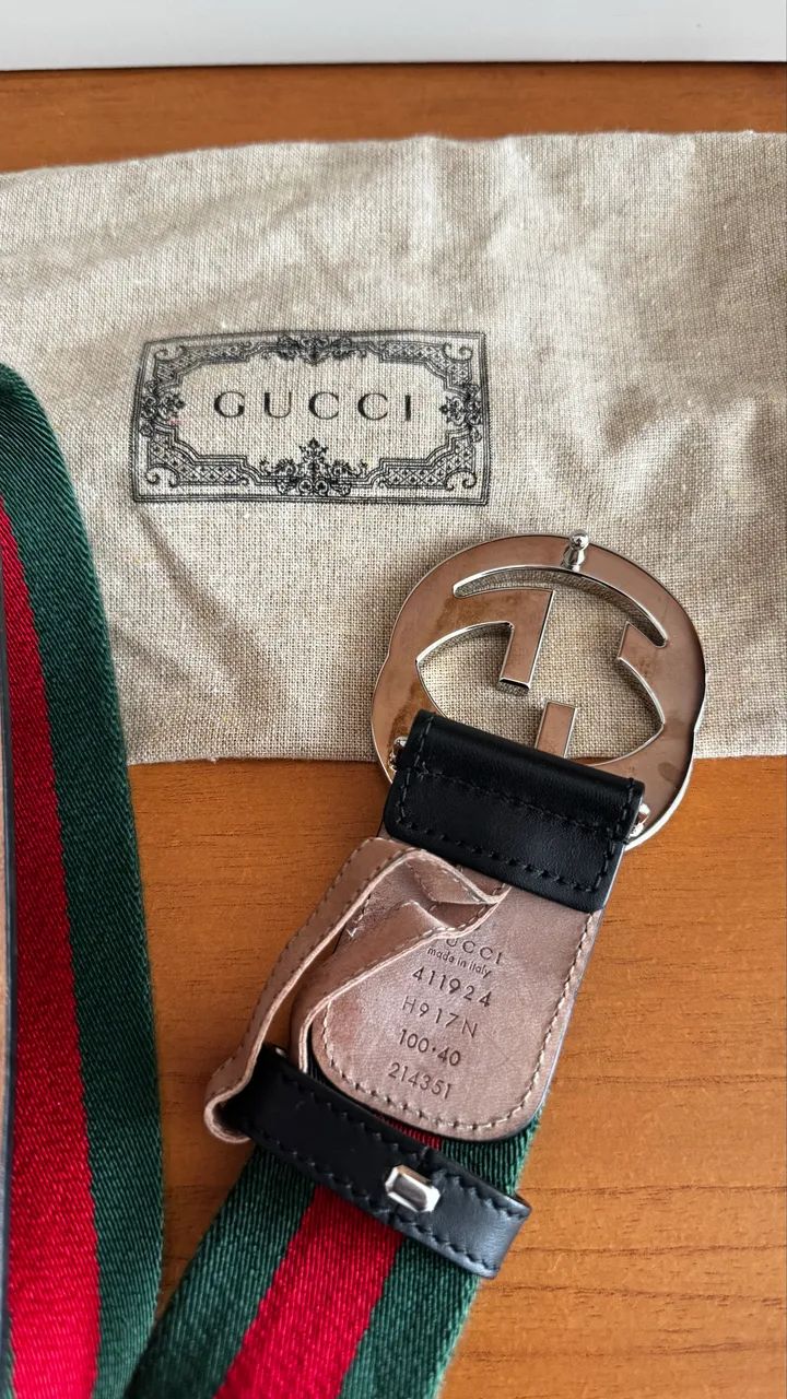 Cinto Gucci Original Tam 38 - 44 com Nota Fiscal - Foto 4