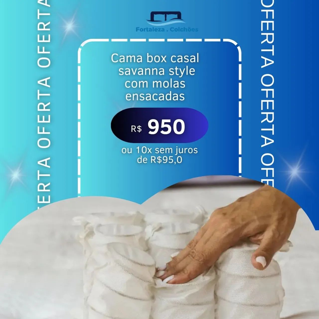 Cama Box Casal Savana Style 138x188x60(Entrega grátis Para Fortaleza) - Foto 5