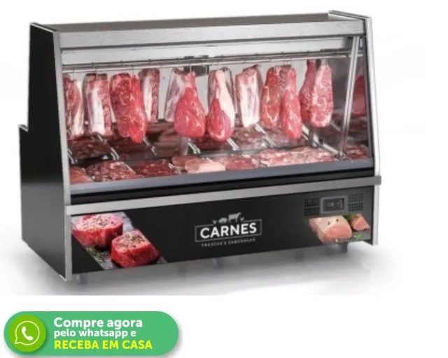 Balcão de Carnes 2M Preto Gelopar 220v