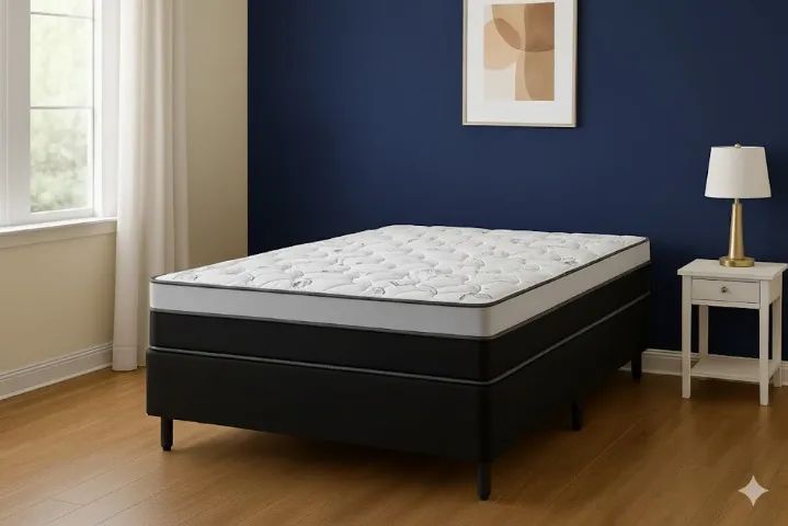 Conjunto Base com Colchão Casal de Molas Ensacadas Prime Light